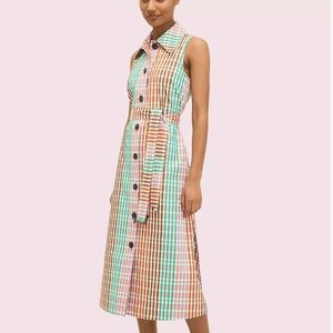 Kate Spade Rainbow Plaid Shirtdress
